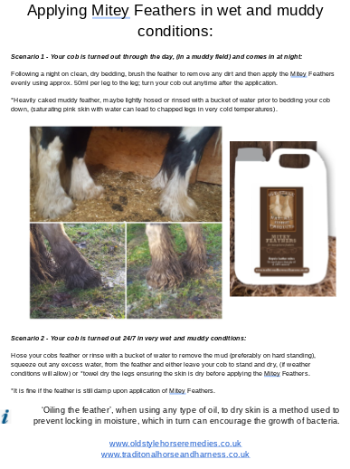 Mitey Feathers Leg Oil 10L (proffesional use only)